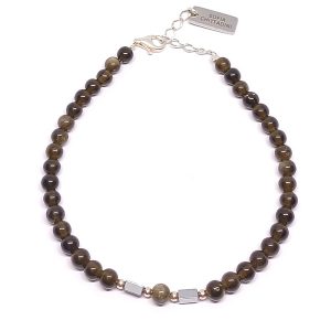 Pulsera Alegría Obsidiana dorada