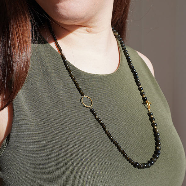 Collar Shankara Obsidiana dorada - Imagen 3