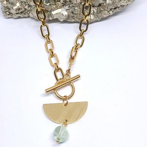 Collar Agua Fluorita verde