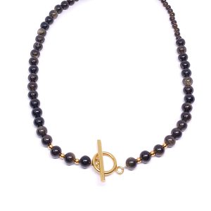 Collar Shankara Obsidiana dorada