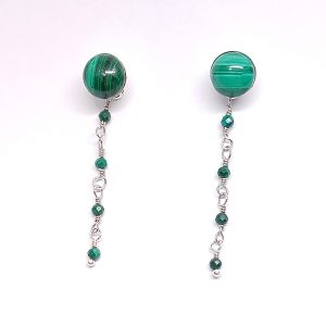Pendientes Vibra Malaquita