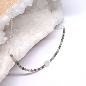 Collar Madre tierra Ágata musgosa