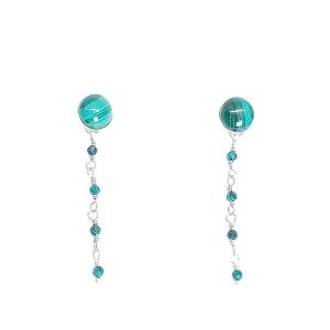 Pendientes Vibra Malaquita
