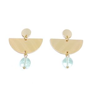 Pendientes Agua Fluorita verde