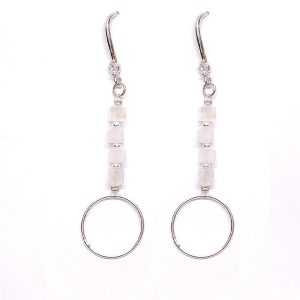 Pendientes Pureza Piedra luna arcoíris