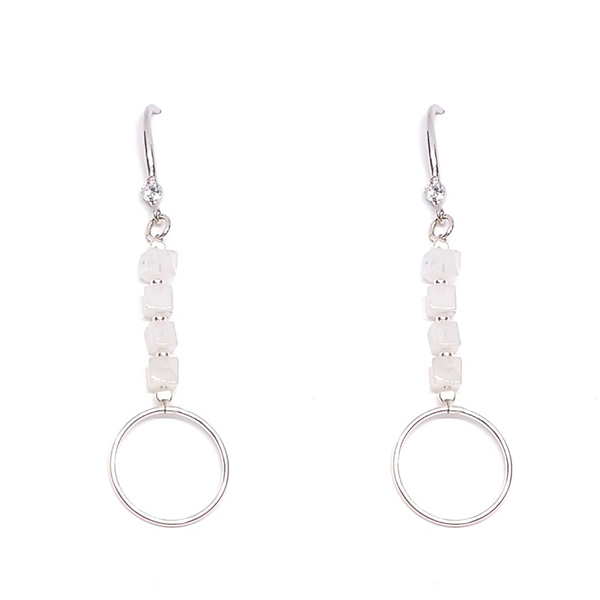 Pendientes Pureza Piedra luna arcoíris
