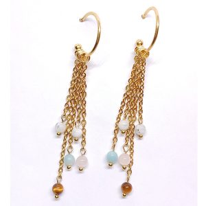 Pendientes Movimiento piedras naturales