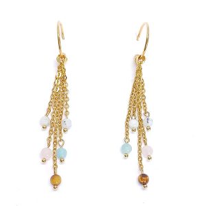 Pendientes Movimiento piedras naturales