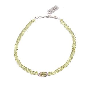 Pulsera Aura Peridoto y Turmalina Sandía